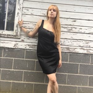 90s vintage Calvin Klein black midi dress